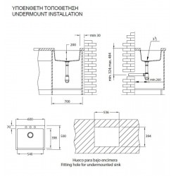 Υποκαθήμενος Νεροχύτης Γρανιτένιος Συνθετικός Duralit Με 1 Γούρνα 60x50 εκ. KZ060U Concrete Υποκαθήμενος Νεροχύτης Γρανιτένιος Συνθετικός Duralit Με 1 Γούρνα 60x50 εκ. KZ060U Concrete